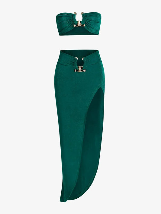 Top and Skirt Set Women Outfits Party