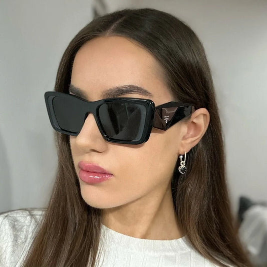 Luxury Square Runway Stylish Female Glasses