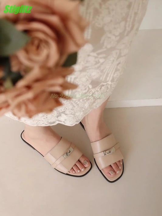 Elegant Dress Shoes with Metal Decoration,